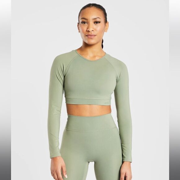 NEW AYBL Bundle Staple Long Sleeve Crop Tops small/xs - Picture 5 of 12